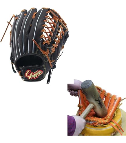 【超美品】久保田スラッガー　軟式用グローブ　左 久保田スラッガー 軟式 グローブ KSN-ST39 Fオレンジ 外野手用